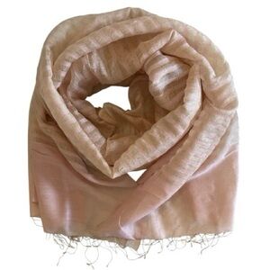 NWOT | Blue Pacific | Silk Pink & Cream Scarf / Wrap / Shawl